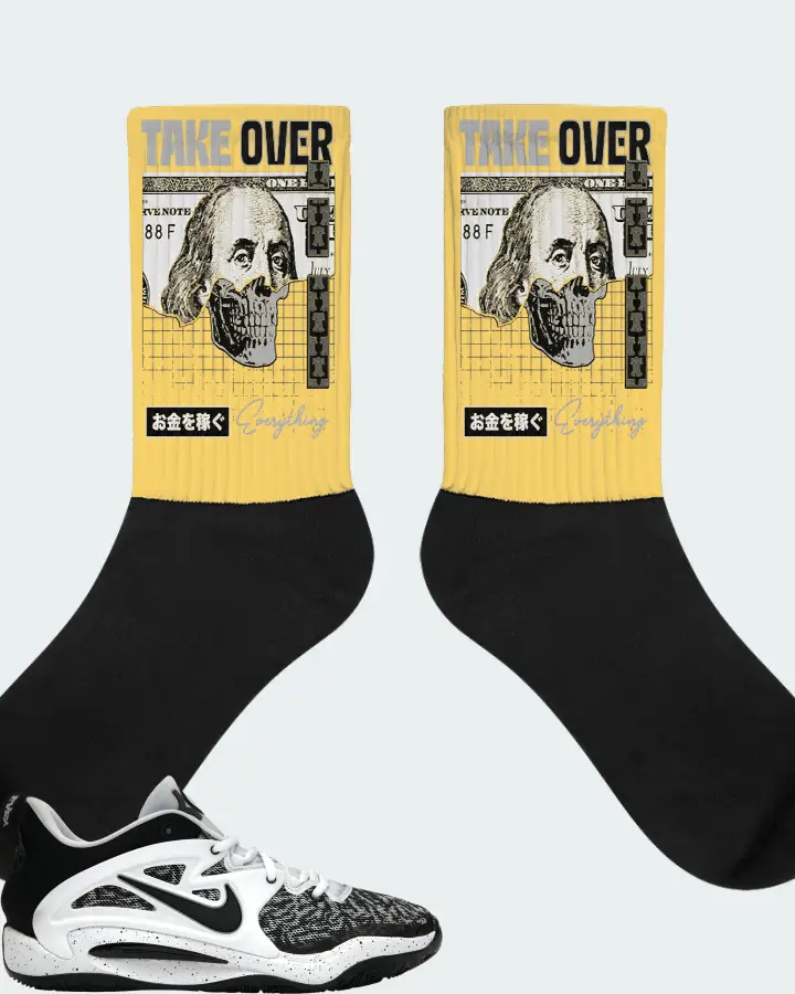 Nike KD 15 TB Sneaker Matching Yellow Socks - Take Over