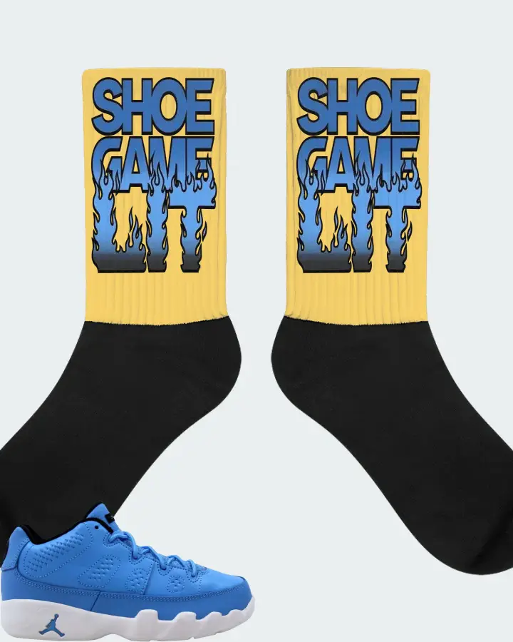 Jordan 9 Retro Low Sneaker Matching Yellow Socks - Shoe Game Lit Refreshed