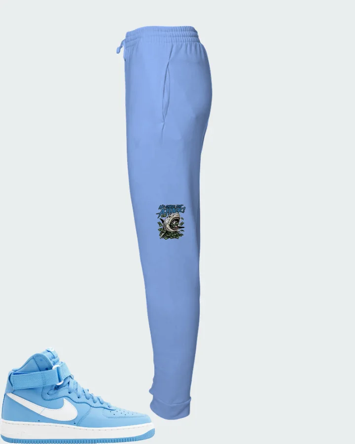 Nike Air Force 1 High OG QS University Blue Matching Joggers