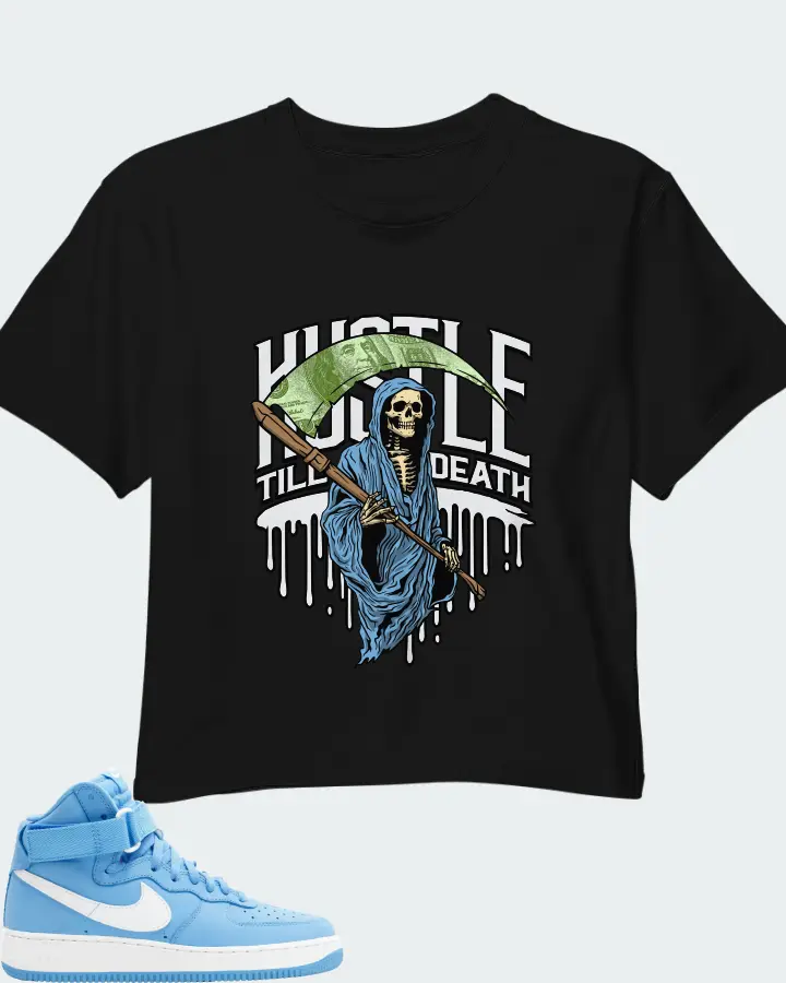 Nike Air Force 1 High OG QS University Blue Matching Crop Top