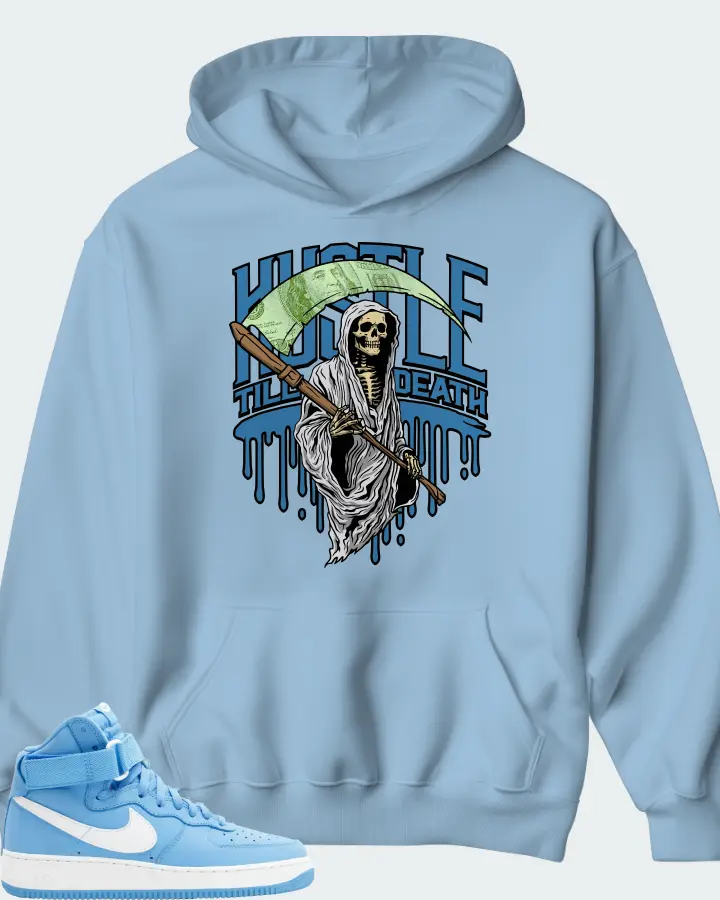 Nike Air Force 1 High OG QS University Blue Matching Hoodie