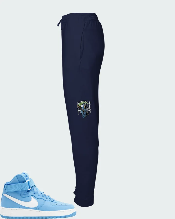 Nike Air Force 1 High OG QS University Blue Matching Joggers