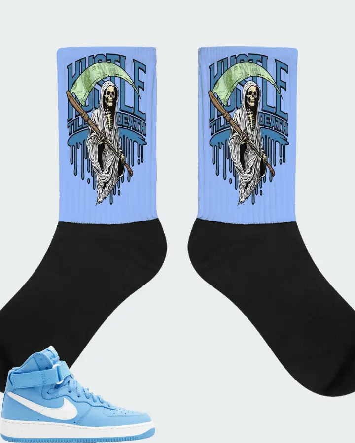 Nike Air Force 1 High OG QS University Blue Matching Socks