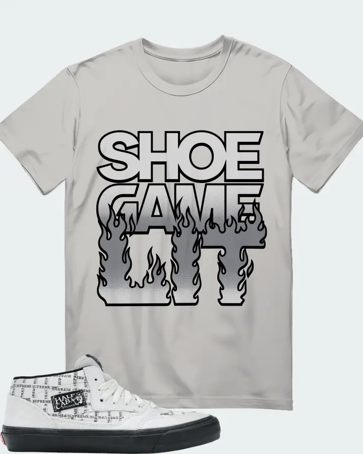 Vans Half Cab Sneaker Matching Grey Kid's T-Shirt - Shoe Game Lit Refreshed