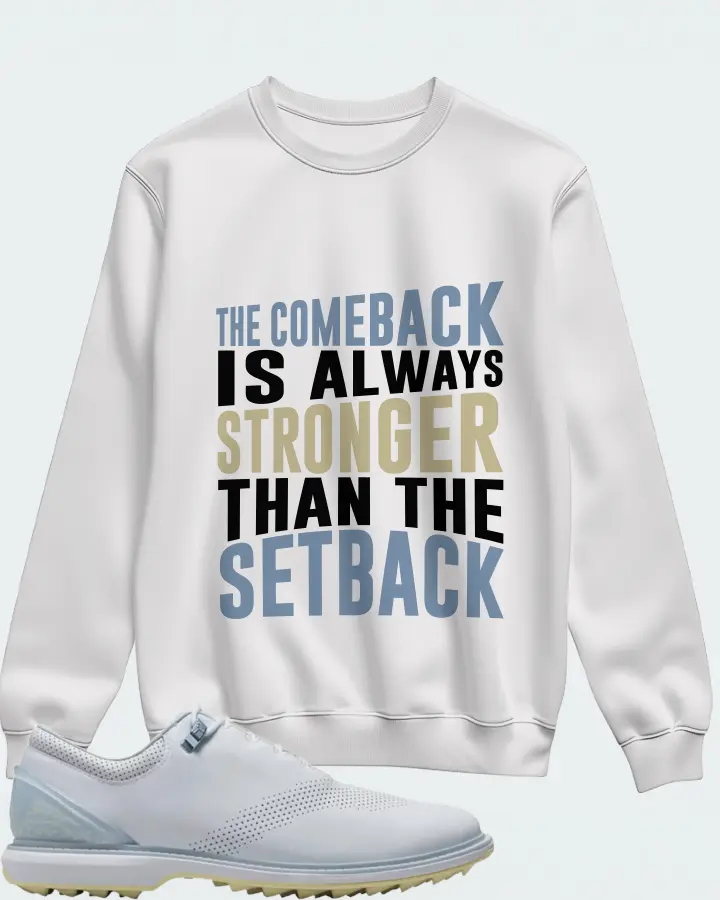 Jordan ADG 4 Golf Sneaker Matching White Sweatshirt - The Comeback