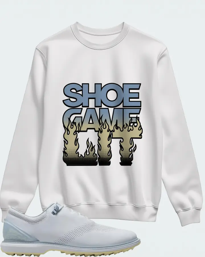Jordan ADG 4 Golf Sneaker Matching White Sweatshirt - Shoe Game Lit Refreshed