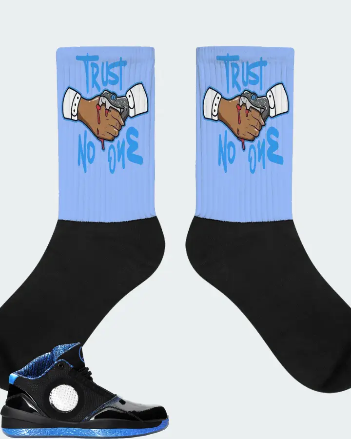Jordan 2010 Sneaker Matching Carolina Blue Socks - Trust No One