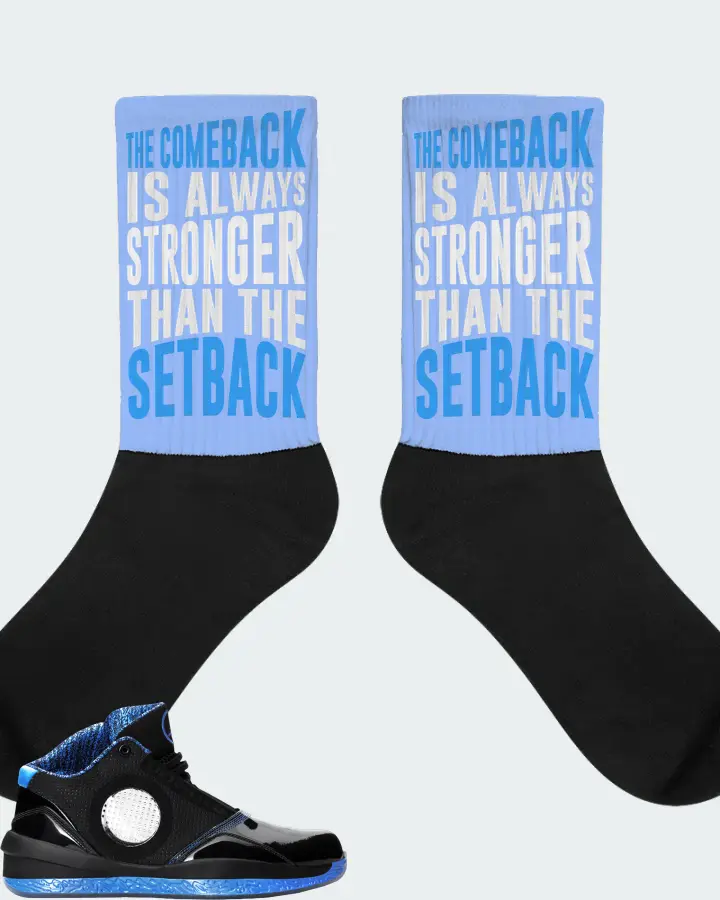 Jordan 2010 Sneaker Matching Carolina Blue Socks - The Comeback