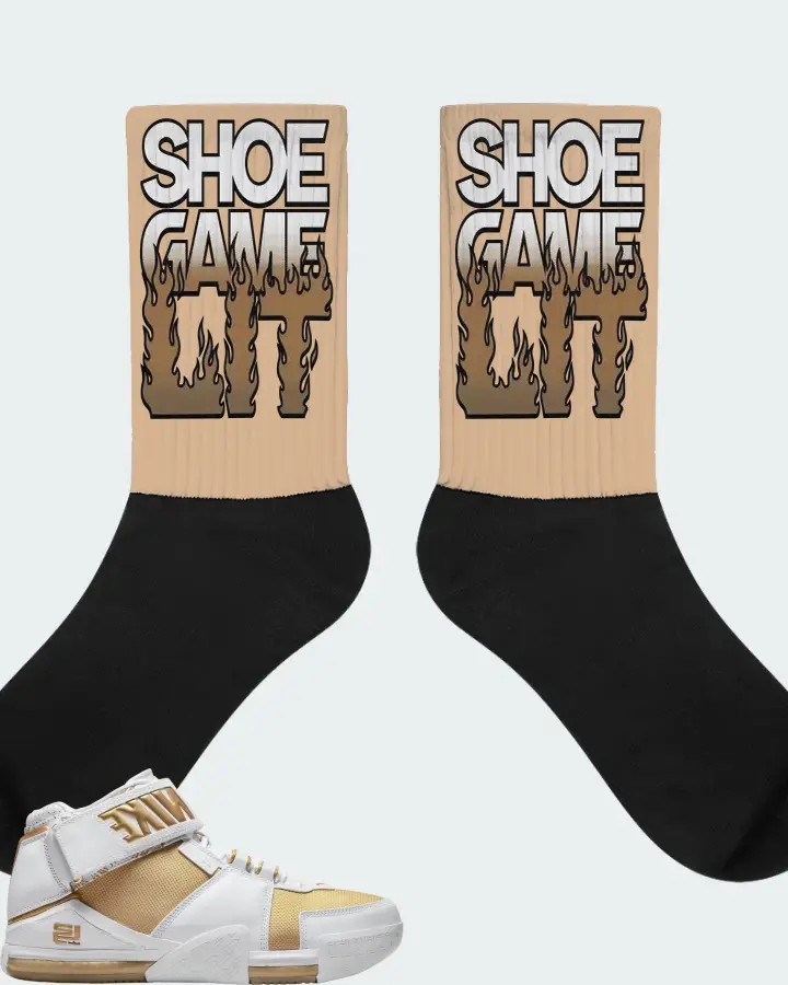 Nike LeBron Zoom 2 Maccabi (2022) Sneaker Matching Cream Socks - Shoe Game Lit Refreshed