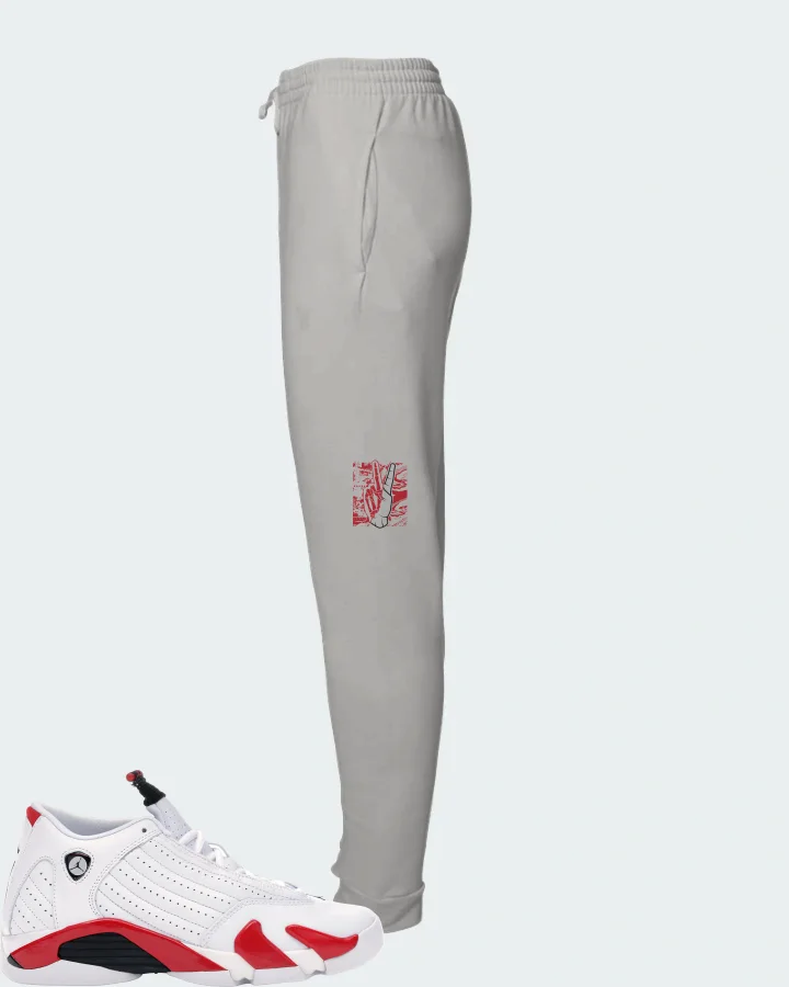 Jordan 14 Retro Sneaker Matching Grey Joggers - Peace of mind