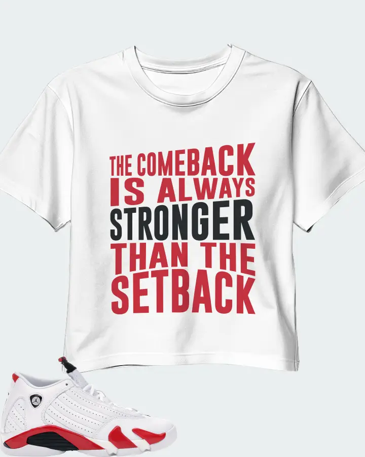 Jordan 14 Retro Sneaker Matching White Crop Top - The Comeback