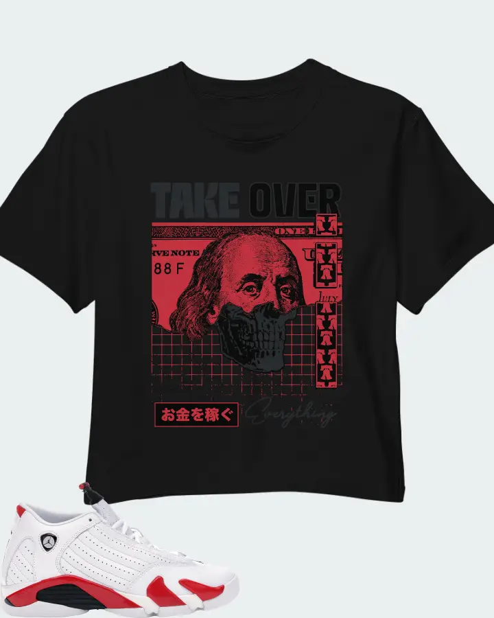 Jordan 14 Retro Sneaker Matching Black Crop Top - Take Over