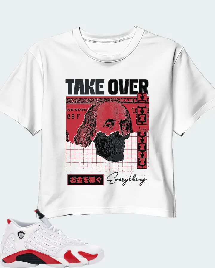 Jordan 14 Retro Sneaker Matching White Crop Top - Take Over