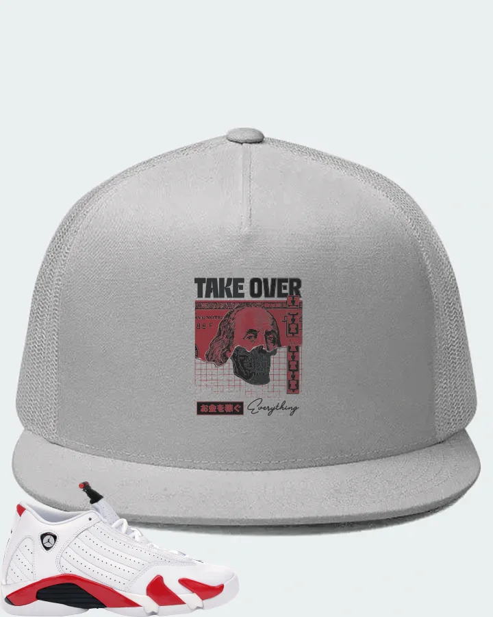 Jordan 14 Retro Sneaker Matching White Hat - Take Over