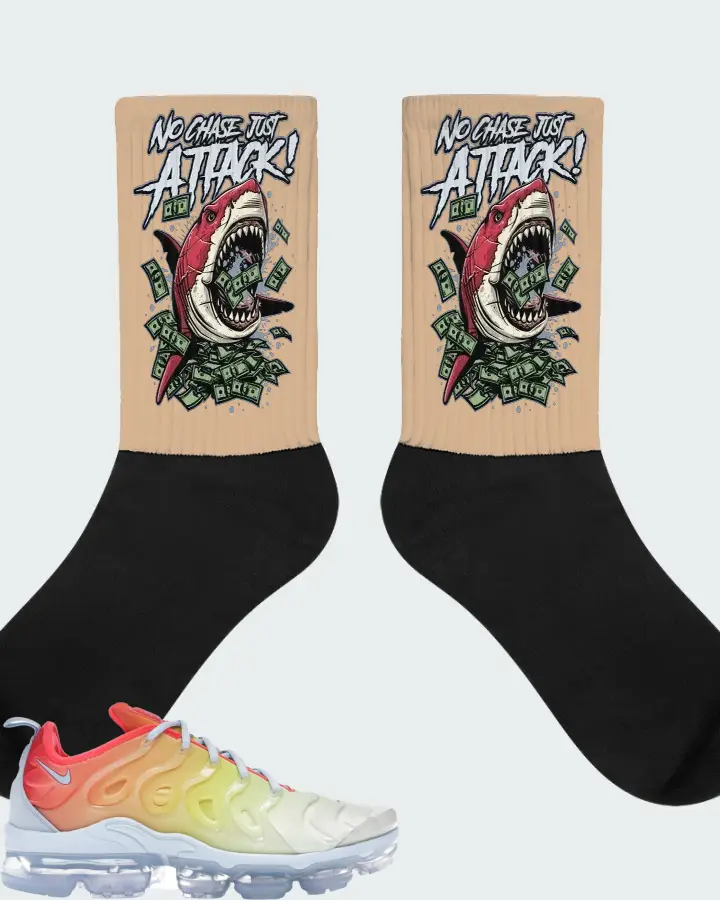 Nike Air VaporMax Plus White Crimson Blue  Matching Socks