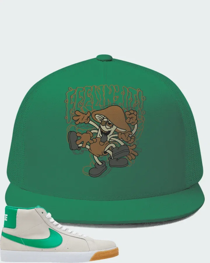 Nike SB Zoom Blazer Mid Summit White Lucky Green Matching Hat