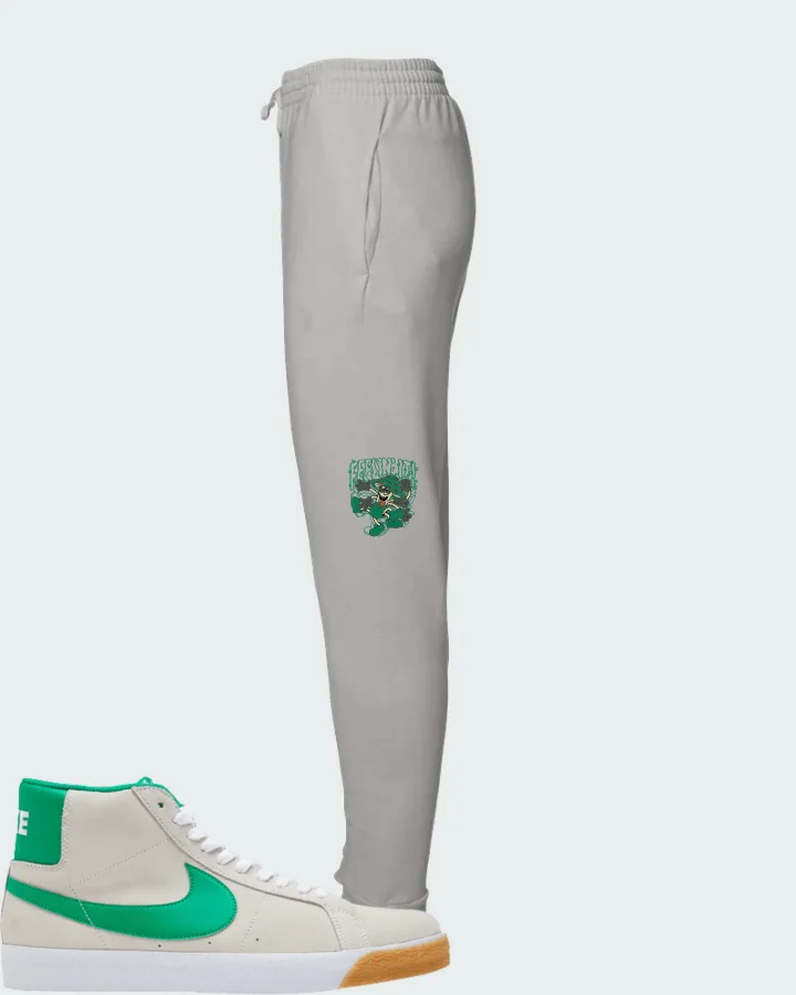 Nike SB Zoom Blazer Mid Summit White Lucky Green Matching Joggers