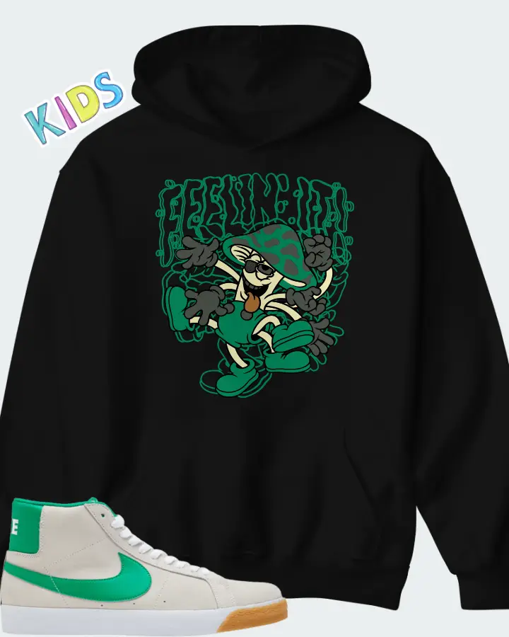 Nike SB Zoom Blazer Mid Summit White Lucky Green Matching Kid's Hoodie