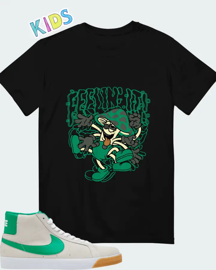 Nike SB Zoom Blazer Mid Summit White Lucky Green Matching Kid's T-Shirt