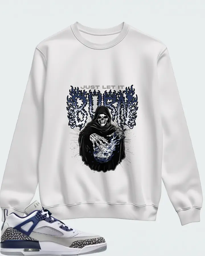 Air Jordan Spizike Low White Neutral Grey Anthracite Midnight Navy Matching Sweatshirt