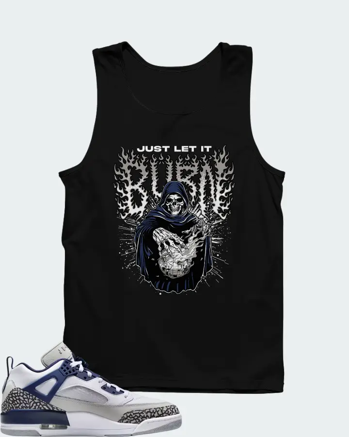 Air Jordan Spizike Low White Neutral Grey Anthracite Midnight Navy Matching Tank Top
