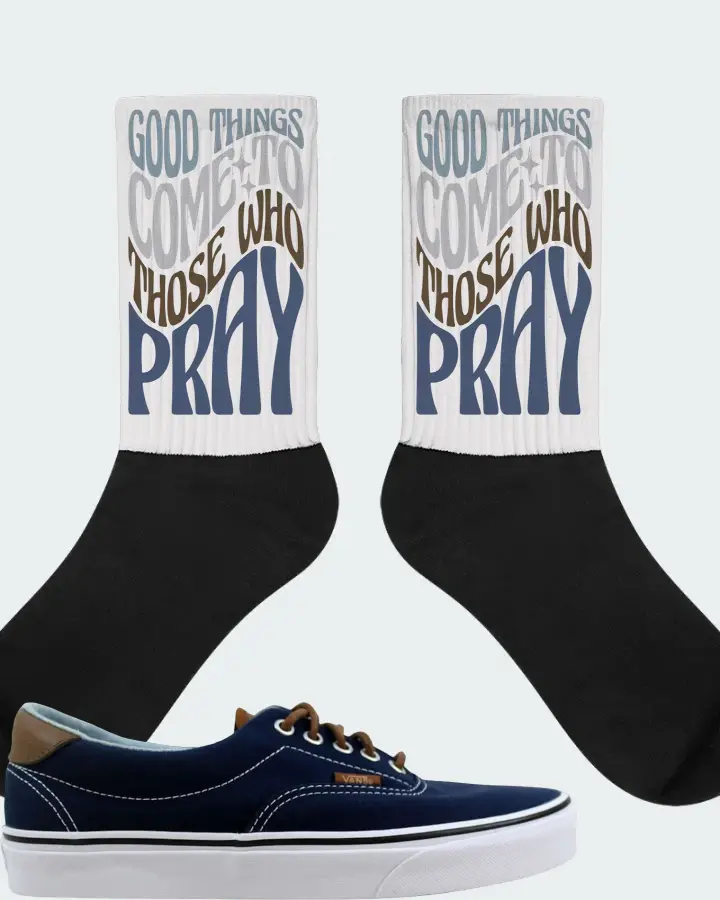 Vans Era 59 C & L Sneaker Matching White Socks - Good Things Come To Those Who Pray