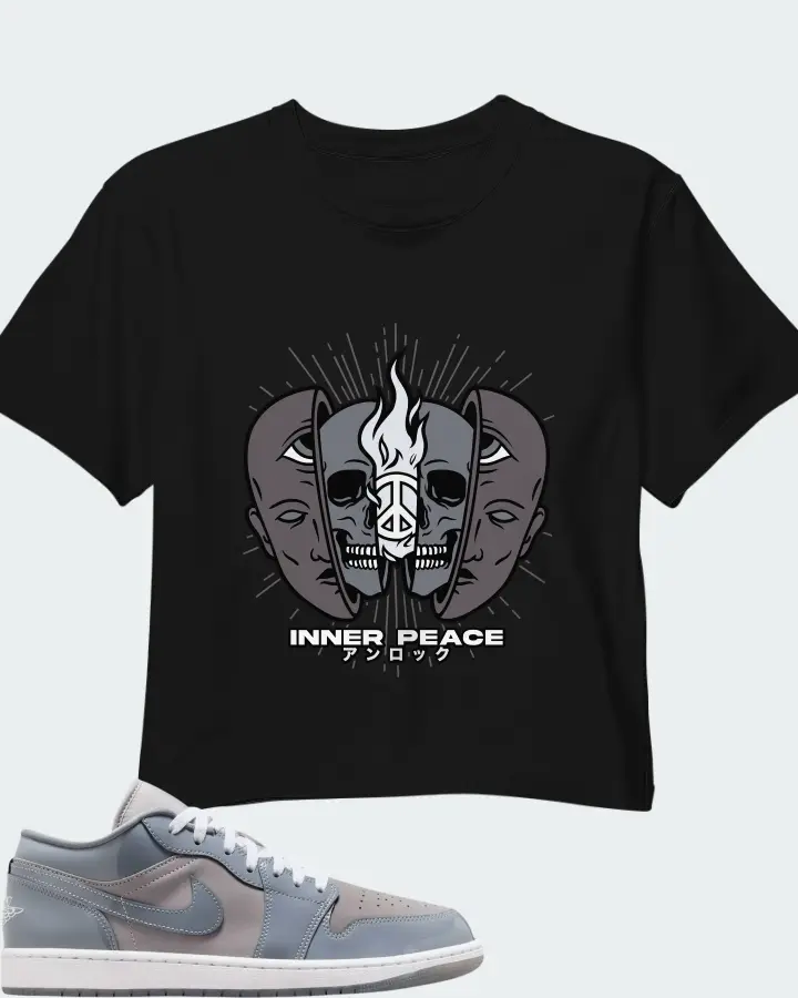 Air Jordan 1 Low Cool Grey Matching Crop Top