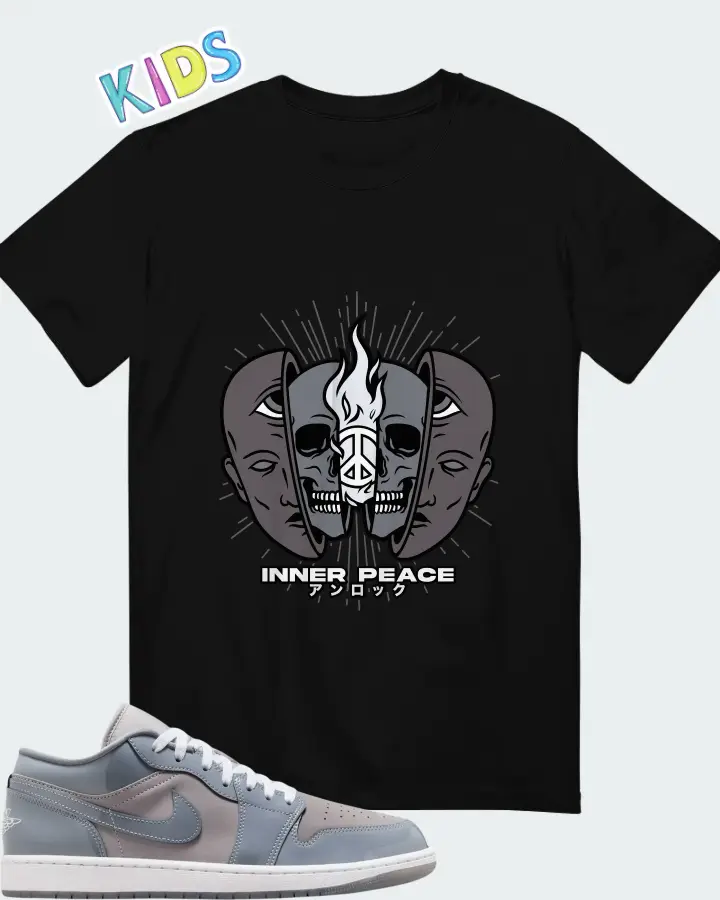 Air Jordan 1 Low Cool Grey Matching Kid's T-Shirt