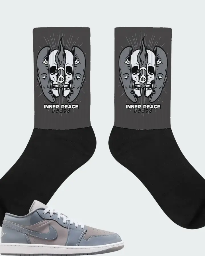 Air Jordan 1 Low Cool Grey Matching Socks