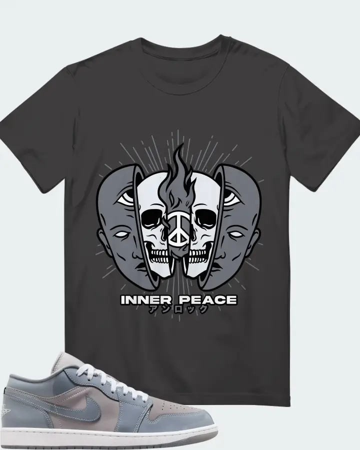 Air Jordan 1 Low Cool Grey Matching T-Shirt