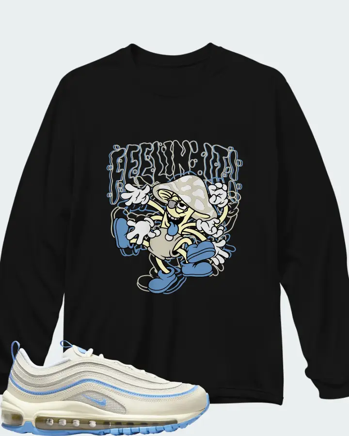 Nike Air Max 97 Athletic Department Sail University Blue Matching Long Sleeve T-Shirt