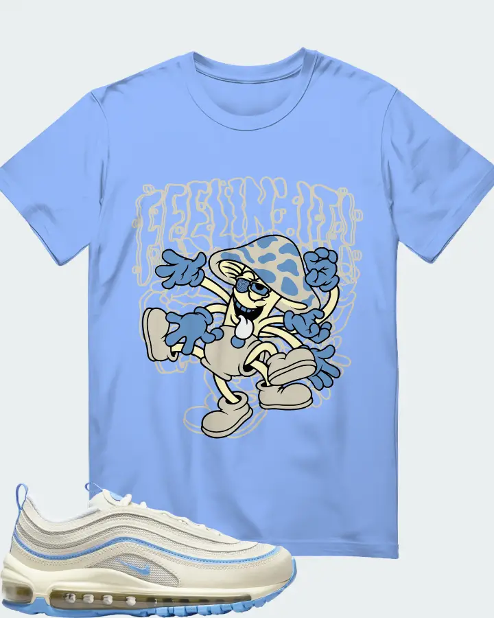 Nike Air Max 97 Athletic Department Sail University Blue Matching T-Shirt