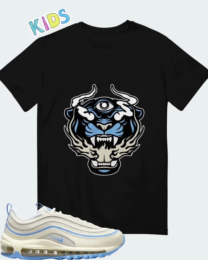 Nike Air Max 97 Athletic Department Sail University Blue Matching Kid's T-Shirt