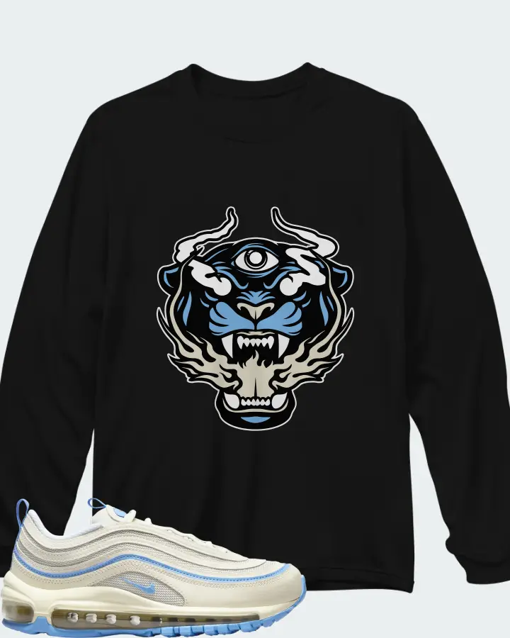 Nike Air Max 97 Athletic Department Sail University Blue Matching Long Sleeve T-Shirt