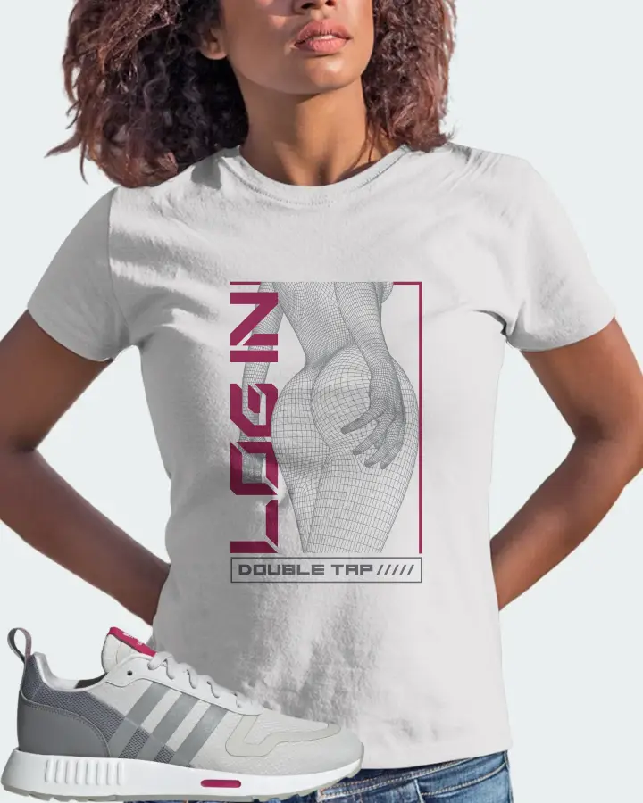 Adidas Multix 2.0 Shoes Grey Team Real Magenta Sneaker Matching White T-Shirt (LOGIN) - View 3