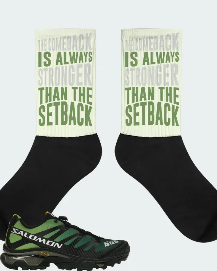 Salomon XT-4 OG Sneaker Matching Citron Socks - The Comeback