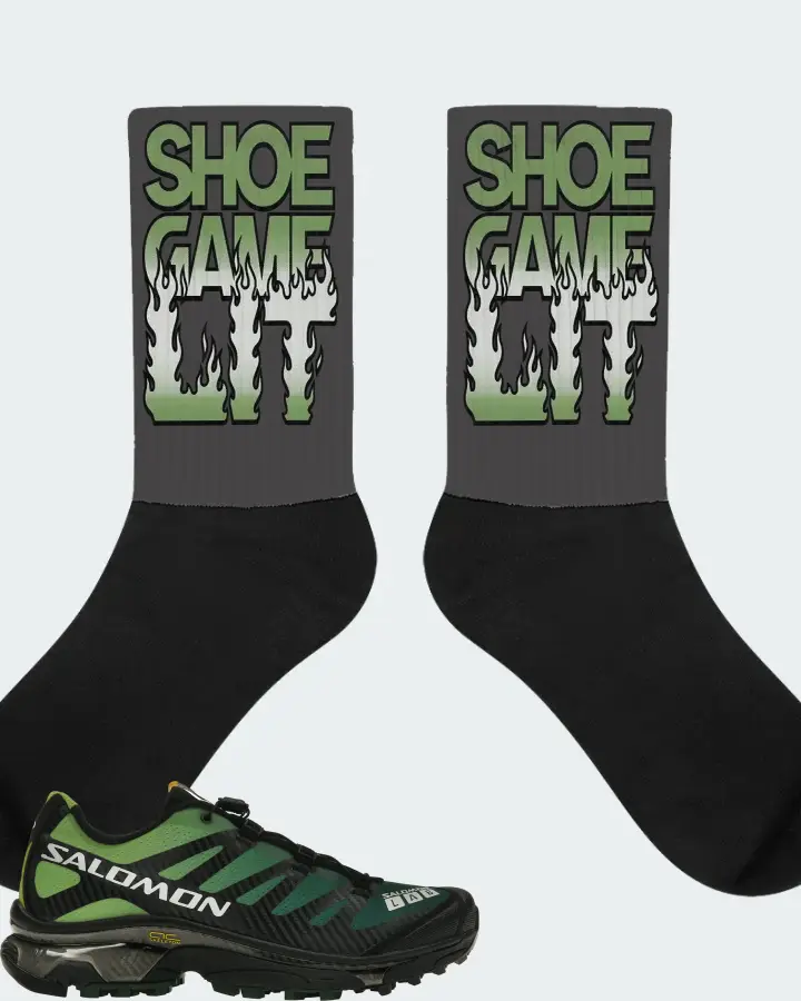 Salomon XT-4 OG Sneaker Matching Dark Grey Socks - Shoe Game Lit Refreshed