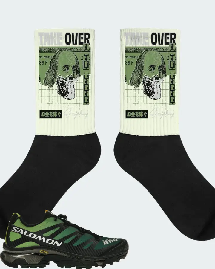 Salomon XT-4 OG Sneaker Matching Citron Socks - Take Over