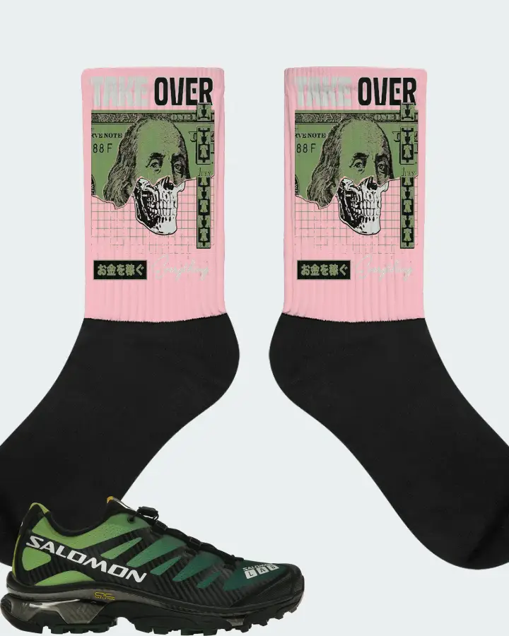 Salomon XT-4 OG Sneaker Matching Pink Socks - Take Over