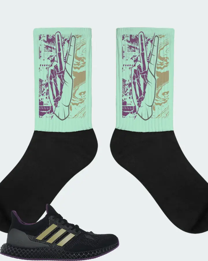 adidas Ultra 4D Sneaker Matching Mint Socks - Peace of mind