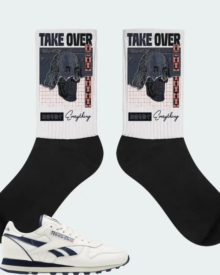 Reebok Classic Leather Sneaker Matching White Socks - Take Over