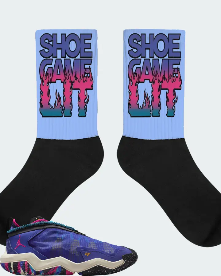 Jordan Why Not Zer0.6 Sneaker Matching Carolina Blue Socks - Shoe Game Lit Refreshed