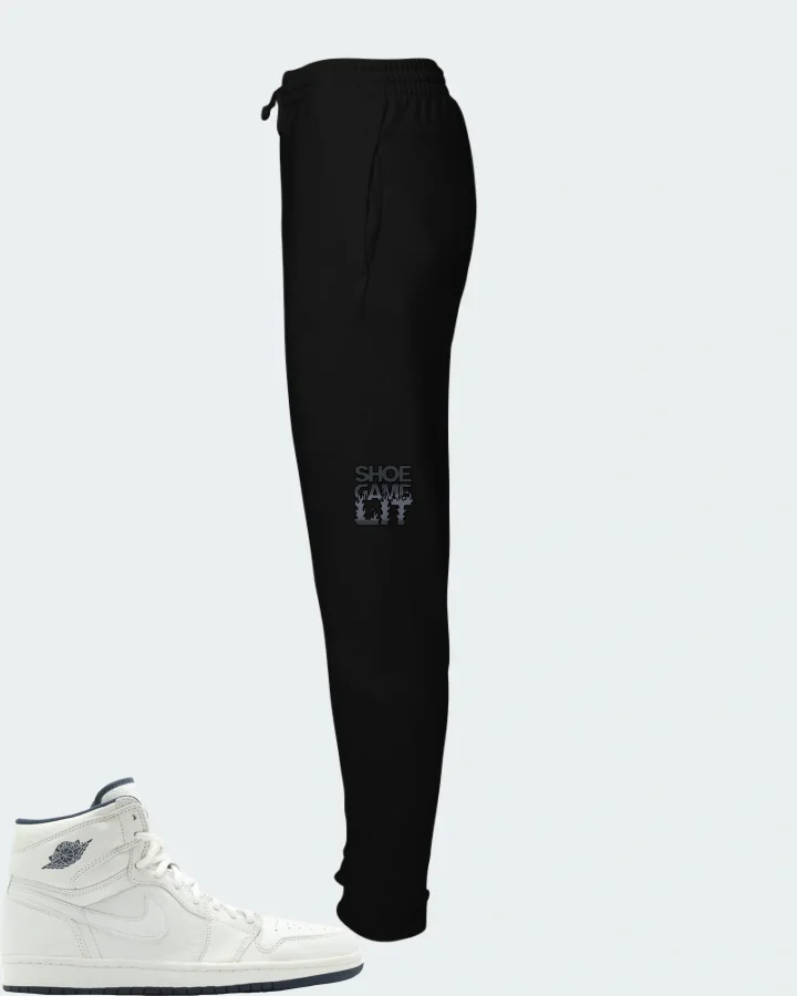 Jordan 1 Retro Sneaker Matching Black Joggers - Shoe Game Lit Refreshed