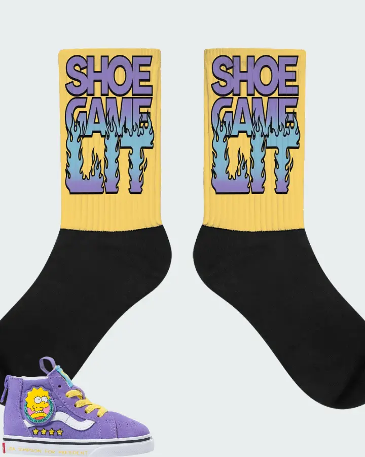 Vans Sk8-Hi Zip Sneaker Matching Yellow Socks - Shoe Game Lit Refreshed