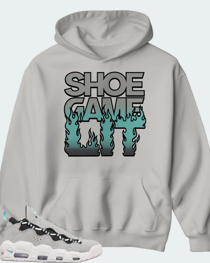 Nike Air More Money Wolf Grey Island Green Matching Hoodie
