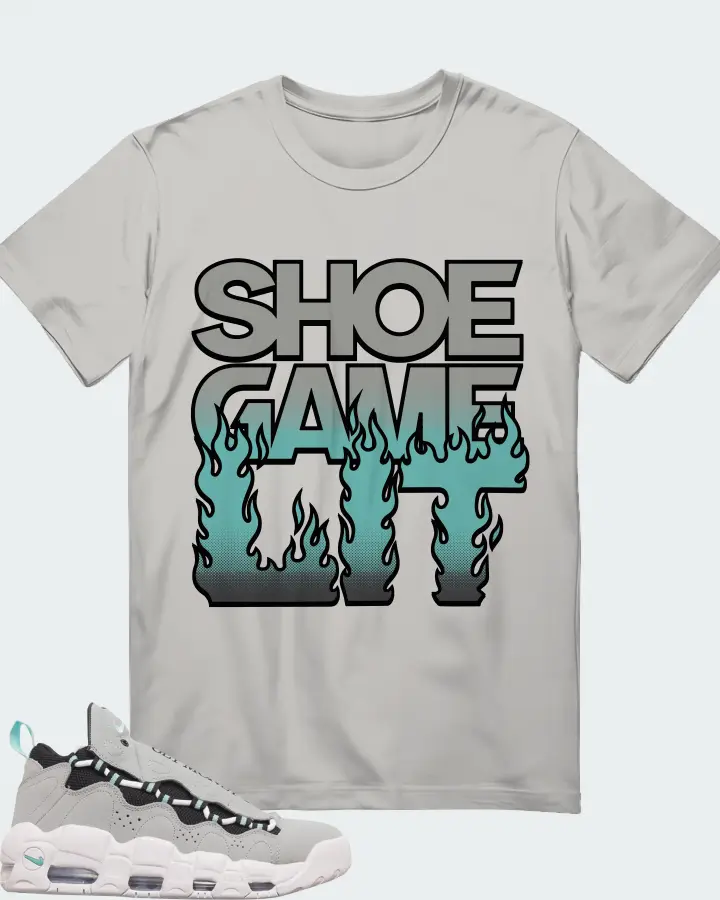 Nike Air More Money Wolf Grey Island Green Matching T-Shirt