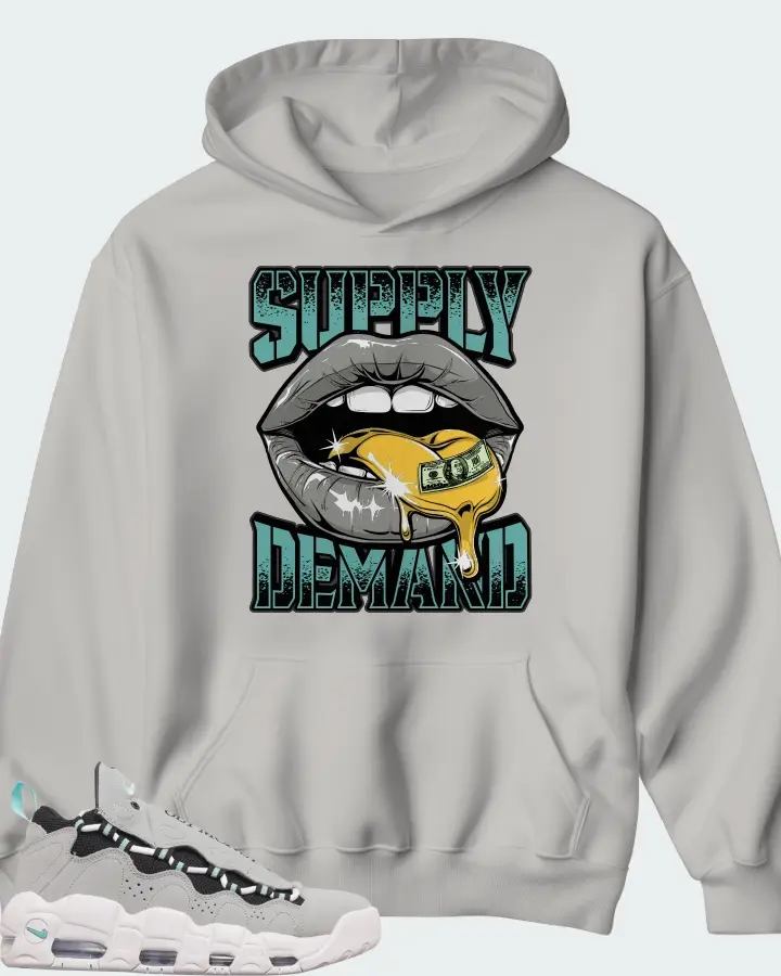 Nike Air More Money Wolf Grey Island Green Matching Hoodie