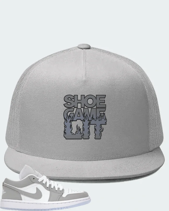 Jordan 1 Low Sneaker Matching White Hat - Shoe Game Lit Refreshed