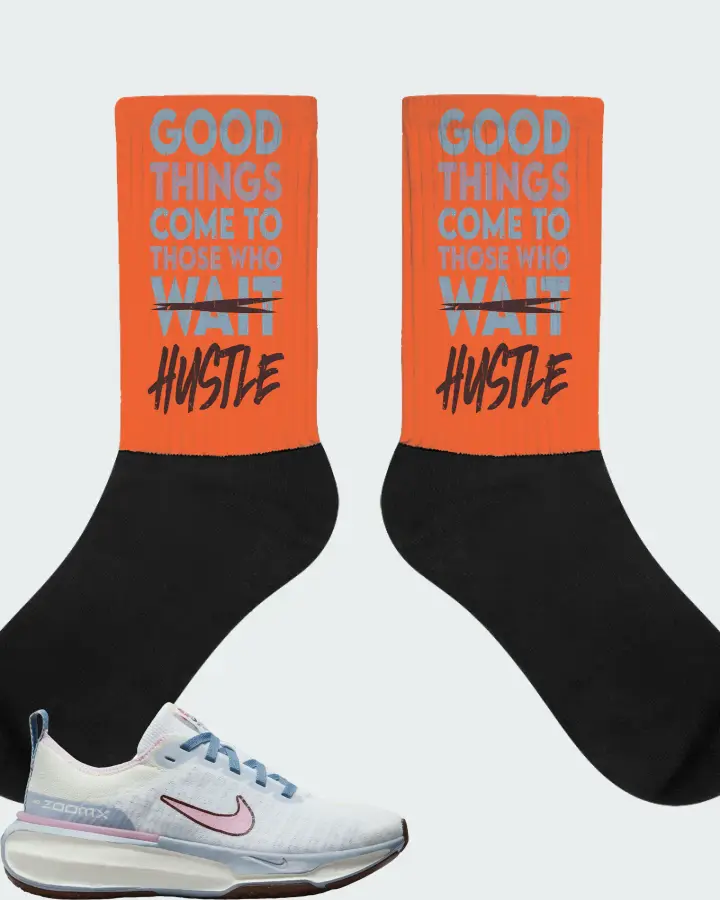 Nike ZoomX Invincible Run 3 Sneaker Matching Orange Socks - Good Things Come