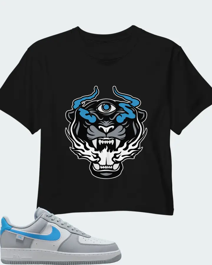 Nike Air Force 1 Low Grey University Blue Matching Crop Top
